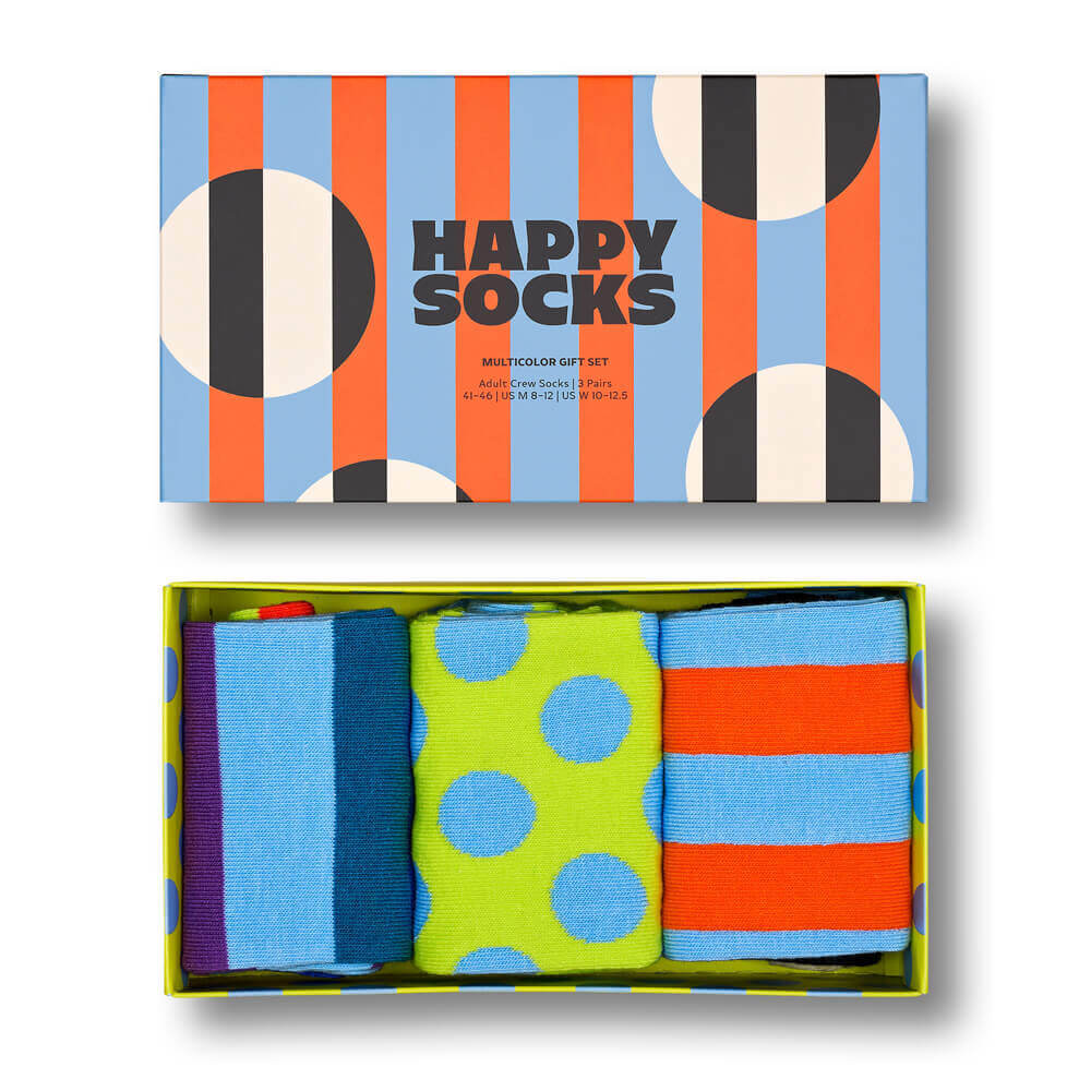 Happy Socks 3-Pack Multicolour Socks Gift Set